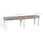 vidaXL Sitzbank 160 cm Weiß Natur Kubu-Rattan und Massivholz Mango vidaXL Sitzbank 160 cm Weiß Natur Kubu-Rattan und Massivholz Mango