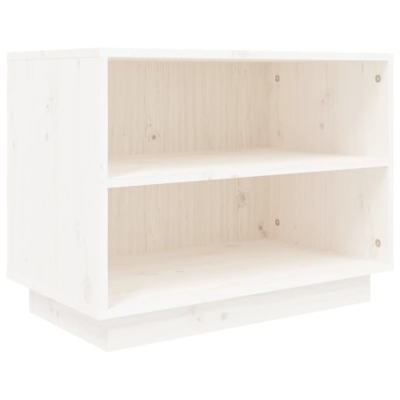 vidaXL Schuhschrank Weiß 60x34x45 cm Massivholz Kiefer