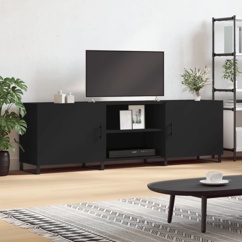 vidaXL TV-Schrank Schwarz 150x30x50 cm Holzwerkstoff vidaXL TV-Schrank Schwarz 150x30x50 cm Holzwerkstoff