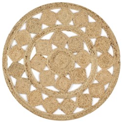 vidaXL Teppich Handgefertigt Jute Geflochten 150 cm