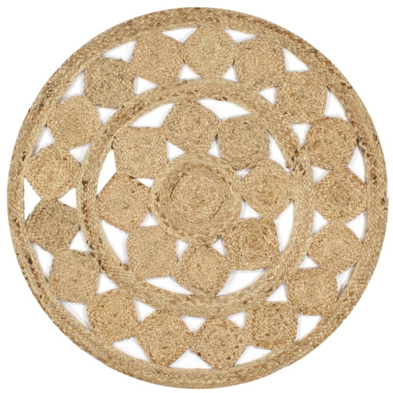 vidaXL Teppich Handgefertigt Jute Geflochten 150 cm vidaXL Teppich Handgefertigt Jute Geflochten 150 cm