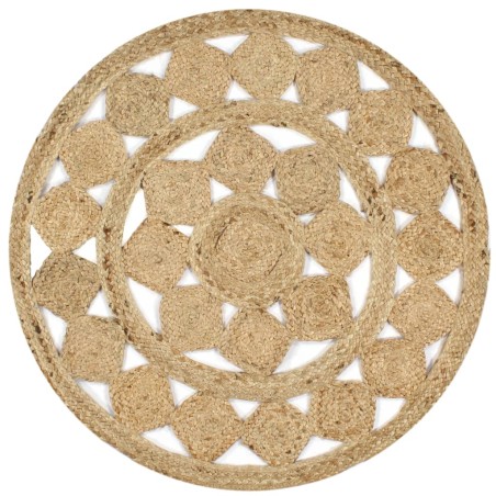 vidaXL Teppich Handgefertigt Jute Geflochten 150 cm