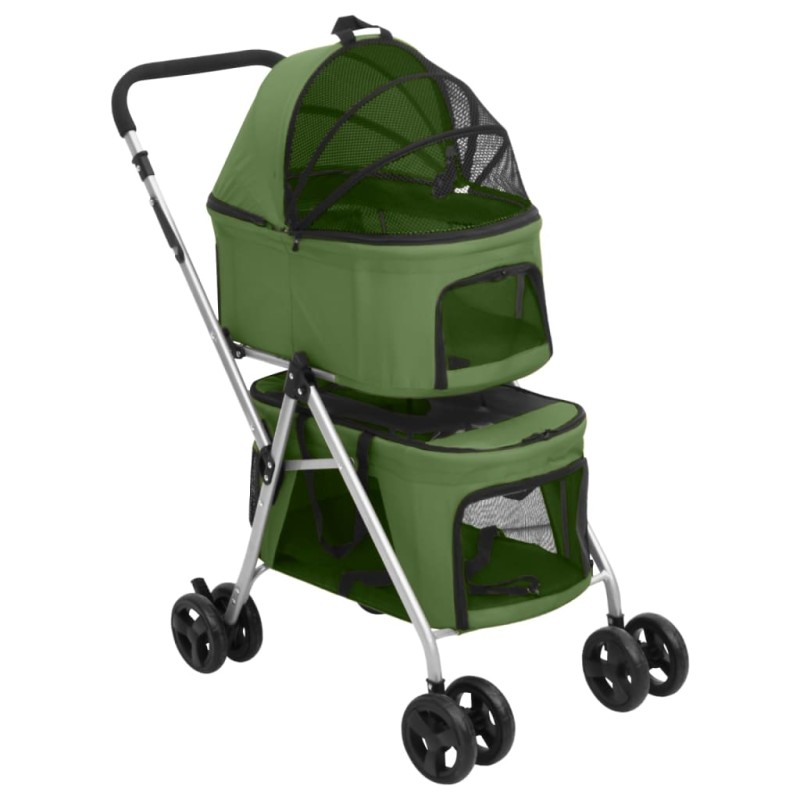 vidaXL Hundewagen für 2 Hunde Faltbar Grün 83x48x97 cm Oxford-Gewebe vidaXL Hundewagen für 2 Hunde Faltbar Grün 83x48x97 cm Oxford-Gewebe