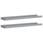 vidaXL Bilderleisten 2 Stk. Grau 60x9x3 cm MDF vidaXL Bilderleisten 2 Stk. Grau 60x9x3 cm MDF