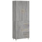 Highboard Grau Sonoma 69,5x34x180 cm Holzwerkstoff Highboard Grau Sonoma 69,5x34x180 cm Holzwerkstoff