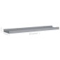 vidaXL Bilderleisten 2 Stk. Grau 60x9x3 cm MDF vidaXL Bilderleisten 2 Stk. Grau 60x9x3 cm MDF