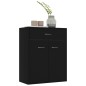 vidaXL Sideboard Schwarz 60x30x75 cm Holzwerkstoff vidaXL Sideboard Schwarz 60x30x75 cm Holzwerkstoff