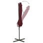 vidaXL Ampelschirm mit Mast und LED Bordeauxrot 300 cm vidaXL Ampelschirm mit Mast und LED Bordeauxrot 300 cm