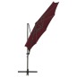 vidaXL Ampelschirm mit Mast und LED Bordeauxrot 300 cm vidaXL Ampelschirm mit Mast und LED Bordeauxrot 300 cm