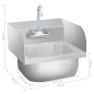 vidaXL Gastro-Handwaschbecken mit Wasserhahn Edelstahl vidaXL Gastro-Handwaschbecken mit Wasserhahn Edelstahl