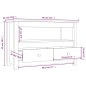 vidaXL TV-Schrank Weiß 79x35x52 cm Massivholz Kiefer vidaXL TV-Schrank Weiß 79x35x52 cm Massivholz Kiefer