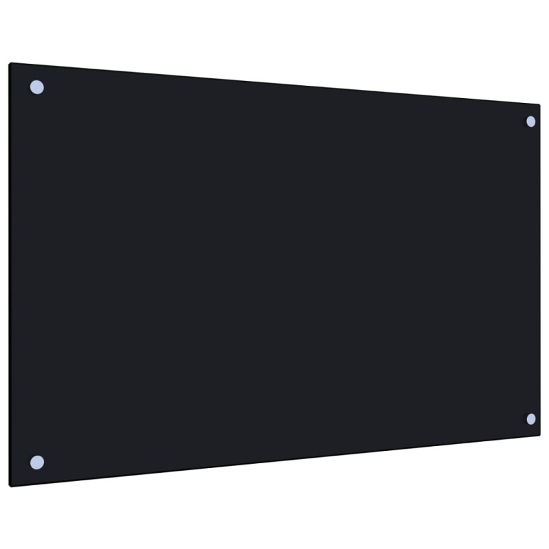 vidaXL Küchenrückwand Schwarz 80x50 cm Hartglas vidaXL Küchenrückwand Schwarz 80x50 cm Hartglas