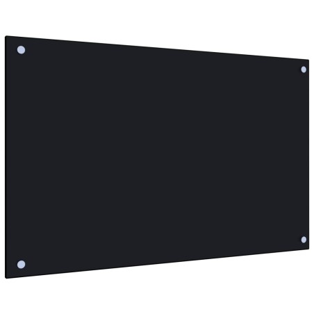 vidaXL Küchenrückwand Schwarz 80x50 cm Hartglas