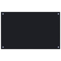 vidaXL Küchenrückwand Schwarz 80x50 cm Hartglas