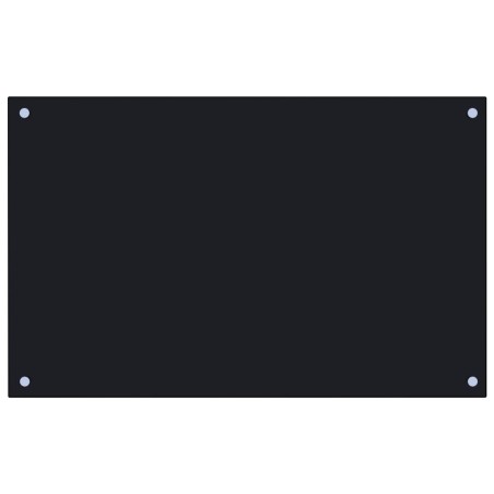 vidaXL Küchenrückwand Schwarz 80x50 cm Hartglas