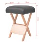 vidaXL Massage-Klapphocker 12 cm dicker Sitz Schwarz vidaXL Massage-Klapphocker 12 cm dicker Sitz Schwarz