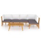 vidaXL 5-tlg. Garten-Lounge-Set mit Kissen Massivholz Akazie vidaXL 5-tlg. Garten-Lounge-Set mit Kissen Massivholz Akazie
