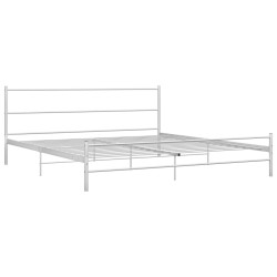 vidaXL Bettgestell Weiß Metall 160×200 cm
