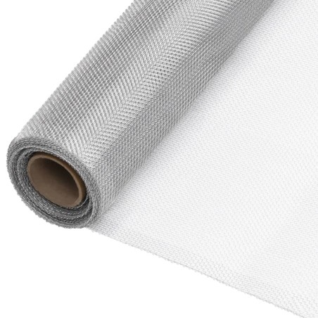 vidaXL Fliegengitter Aluminium 60x2000 cm Silbern