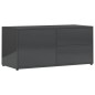 vidaXL TV-Schrank Hochglanz-Grau 80x34x36 cm Holzwerkstoff vidaXL TV-Schrank Hochglanz-Grau 80x34x36 cm Holzwerkstoff