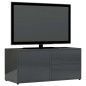 vidaXL TV-Schrank Hochglanz-Grau 80x34x36 cm Holzwerkstoff vidaXL TV-Schrank Hochglanz-Grau 80x34x36 cm Holzwerkstoff
