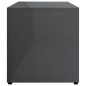 vidaXL TV-Schrank Hochglanz-Grau 80x34x36 cm Holzwerkstoff vidaXL TV-Schrank Hochglanz-Grau 80x34x36 cm Holzwerkstoff