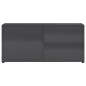 vidaXL TV-Schrank Hochglanz-Grau 80x34x36 cm Holzwerkstoff vidaXL TV-Schrank Hochglanz-Grau 80x34x36 cm Holzwerkstoff
