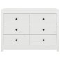 vidaXL Beistellschrank Weiß 100x40x72 cm Massivholz Kiefer vidaXL Beistellschrank Weiß 100x40x72 cm Massivholz Kiefer