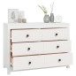 vidaXL Beistellschrank Weiß 100x40x72 cm Massivholz Kiefer vidaXL Beistellschrank Weiß 100x40x72 cm Massivholz Kiefer