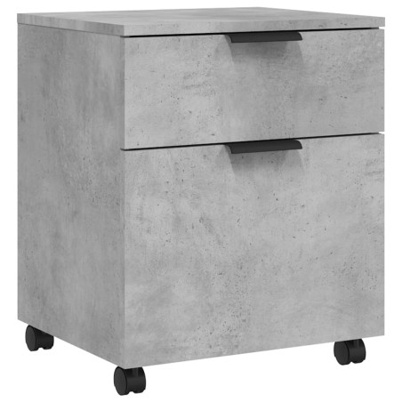 vidaXL Mobiler Aktenschrank mit Rollen Betongrau 45x38x54 cm