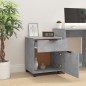 vidaXL Mobiler Aktenschrank mit Rollen Betongrau 45x38x54 cm vidaXL Mobiler Aktenschrank mit Rollen Betongrau 45x38x54 cm