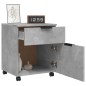 vidaXL Mobiler Aktenschrank mit Rollen Betongrau 45x38x54 cm vidaXL Mobiler Aktenschrank mit Rollen Betongrau 45x38x54 cm