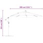vidaXL Ampelschirm mit LED-Leuchten und Stahlmast 300 cm Taupe vidaXL Ampelschirm mit LED-Leuchten und Stahlmast 300 cm Taupe