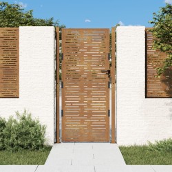 vidaXL Gartentor 105x180 cm Cortenstahl Quadratisches Design