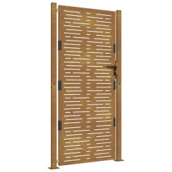 vidaXL Gartentor 105x180 cm Cortenstahl Quadratisches Design