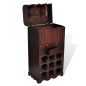 vidaXL Holz-Flaschenregal für 9 Flaschen mit Aufbewahrungstruhe vidaXL Holz-Flaschenregal für 9 Flaschen mit Aufbewahrungstruhe
