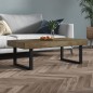 vidaXL Couchtisch Dunkelbraun und Schwarz 120x60x40 cm MDF und Eisen vidaXL Couchtisch Dunkelbraun und Schwarz 120x60x40 cm MDF und Eisen