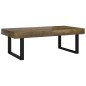 vidaXL Couchtisch Dunkelbraun und Schwarz 120x60x40 cm MDF und Eisen vidaXL Couchtisch Dunkelbraun und Schwarz 120x60x40 cm MDF und Eisen