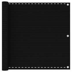 vidaXL Balkon-Sichtschutz Schwarz 90x500 cm HDPE