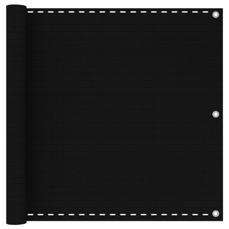 vidaXL Balkon-Sichtschutz Schwarz 90x500 cm HDPE vidaXL Balkon-Sichtschutz Schwarz 90x500 cm HDPE