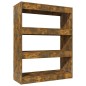 vidaXL Bücherregal/Raumteiler Räuchereiche 80x30x103 cm Holzwerkstoff vidaXL Bücherregal/Raumteiler Räuchereiche 80x30x103 cm Holzwerkstoff