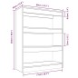vidaXL Bücherregal/Raumteiler Räuchereiche 80x30x103 cm Holzwerkstoff vidaXL Bücherregal/Raumteiler Räuchereiche 80x30x103 cm Holzwerkstoff