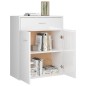 vidaXL Sideboard Hochglanz-Weiß 60x30x75 cm Holzwerkstoff vidaXL Sideboard Hochglanz-Weiß 60x30x75 cm Holzwerkstoff
