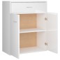 vidaXL Sideboard Hochglanz-Weiß 60x30x75 cm Holzwerkstoff vidaXL Sideboard Hochglanz-Weiß 60x30x75 cm Holzwerkstoff