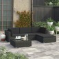 vidaXL 5-tlg. Garten-Lounge-Set mit Kissen Poly Rattan Schwarz vidaXL 5-tlg. Garten-Lounge-Set mit Kissen Poly Rattan Schwarz