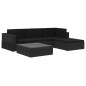 vidaXL 5-tlg. Garten-Lounge-Set mit Kissen Poly Rattan Schwarz vidaXL 5-tlg. Garten-Lounge-Set mit Kissen Poly Rattan Schwarz