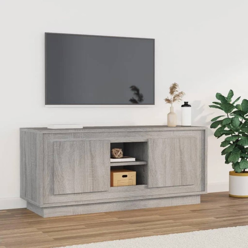 vidaXL TV-Schrank Grau Sonoma 102x35x45 cm Holzwerkstoff vidaXL TV-Schrank Grau Sonoma 102x35x45 cm Holzwerkstoff