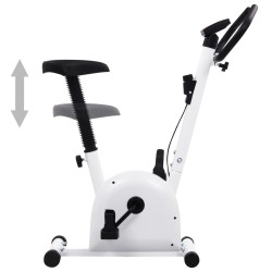 vidaXL Heimtrainer mit Gurtwiderstand Weiß