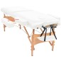 vidaXL Massageliege 2-Zonen Klappbar 10 cm Sitz Weiß vidaXL Massageliege 2-Zonen Klappbar 10 cm Sitz Weiß