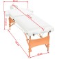 vidaXL Massageliege 2-Zonen Klappbar 10 cm Sitz Weiß vidaXL Massageliege 2-Zonen Klappbar 10 cm Sitz Weiß